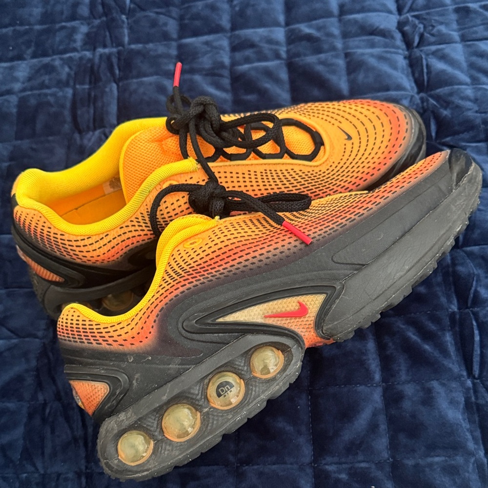 Nike men’s Air Max DN-' Bright Orange and Black Sneakers